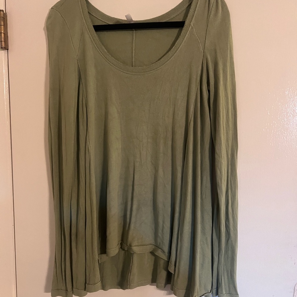 Free people olive green t shirt
